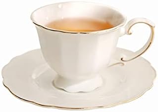 Mgor פשוט כוסות קפה קרמיקה יצירתית וצלוחית, כוסות תה בלתי ניתנות לשבירה כוסות חלב אננס תה ארוחת בוקר כוסות