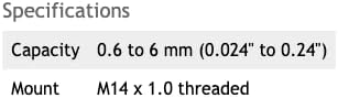 Littlemachineshop.com מקדח צ'אק, 6 ממ עבור Unimat 3 & 4 ו- Sieg C0 Lathes - מתאים ל- Unimat 3 & 4 Lathes