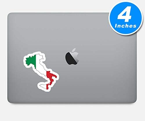 מדבקות דגל איטליה מתארות קאנטרי מתאר עם מדבקות דגל - 3 חבילות - סט של מדבקות מחשב נייד 2.5,