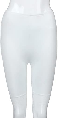 מכנסי יוגה של נשים קצרות תחרה קצרות תחרה חותלות בטיחות מכנסיים קצרים קיץ אולטרה חותלות קצרות דקיקות מכנסיים