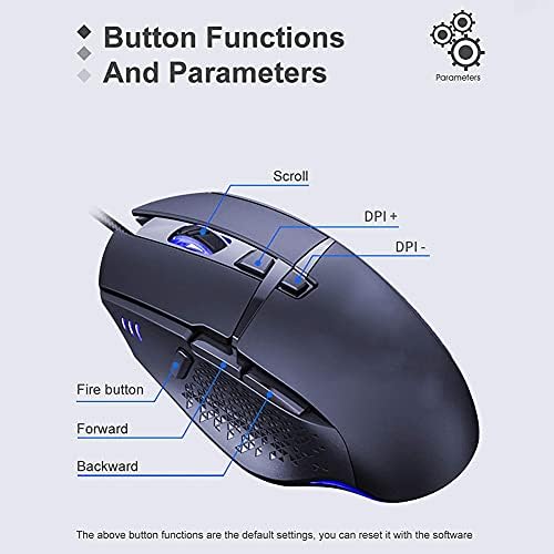 עכבר קווית עכבר זוהר שמונה מפתח הגדרת מאקרו משחק עכבר עבור מחשב נייד מחשב חלול עכבר ארגונומי עיצוב
