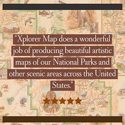 מפת הפארק הלאומי גרנד קניון מפת זכוכית ירה קרמיקה, ללא תשלום-עבור משרד, בית, מתנה, מסיבה-עמיד ומחזיק