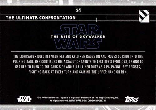 2020 Topps מלחמת הכוכבים העלייה של Skywalker Series 2 סגול 54 העימות האולטימטיבי ריי, קילו רן כרטיס מסחר