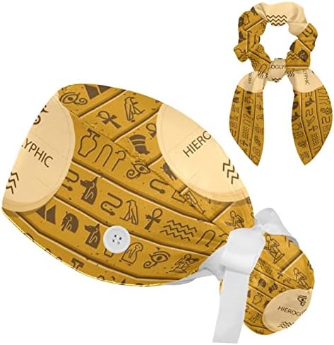 כובע קרצוף מתכוונן במצרים העתיקה כובע משפשף כובע מתכוונן עם כפתורים ושיער קשת משופשף לאחות ורופא