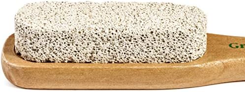 גרנאטורלים אבן ספוג לרגליים עם ידית-מסיר תירס ויבלת, פילינג ומקרצף לעור מת + יבש בכפות הרגליים