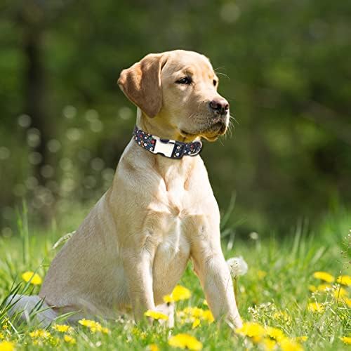 צווארון כלב רך של ילדה/ילד, צווארוני כלבים עם דפוס פרחים הדפס צווארון כלב לצווארון כלב בחור עם אבזם בטיחות מתכוונן