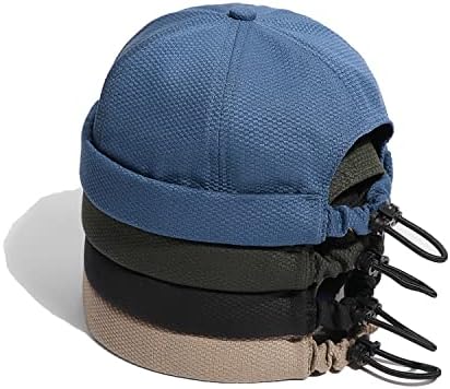 קלאקלי לנשימה דוקר כפת כובע קיץ חסר שולים כובעי התגלגל שרוול נמל סיילור דייג ליאון כובע עמיד למים