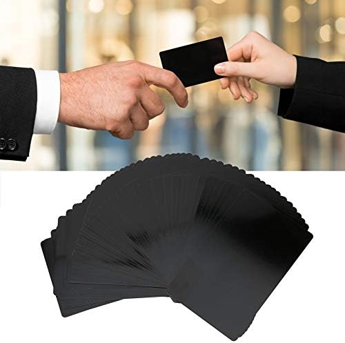 לייזר חקוק מתכת כרטיסי ביקור, 50 יחידות 0.2 ממ שחור מתכת אלומיניום חקוק כרטיס ביקור עבור לייזר חריטה עשה