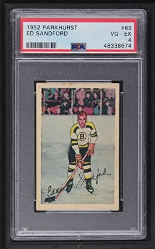 1952 Parkhurst 69 אד סנדפורד בוסטון Bruins PSA PSA 4.00 Bruins