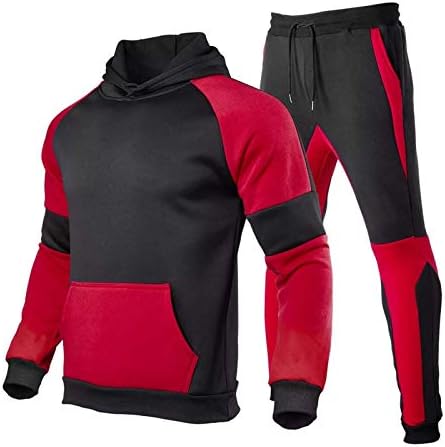 Ojinshawano חליפות 2 תלבושות לחתיכות לגברים מכנסיים קביעת חליפת אתלטית מזדמנת בגדי ספורט בגדי ספורט