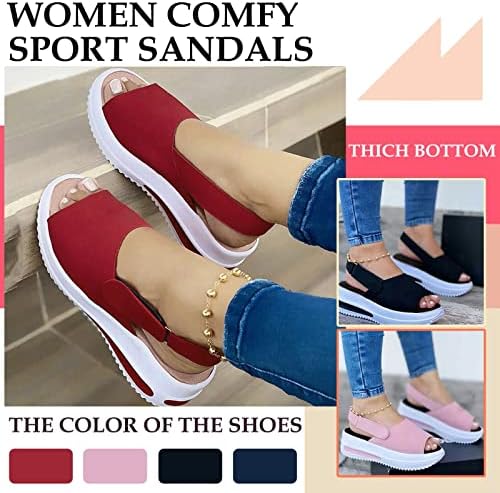 סנדלים קוואליים לנשים כפכפים רצועות קיץ לבושות ספורט ספורט נעלי טריז קרסול קרסול קרסול נוחות