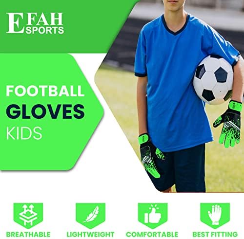 יפא ספורט כדורגל שוער כפפות לילדים בני ילדי נוער כדורגל שוער כפפות עם אוחז חזק