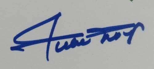ווילי מייס חתום על חתימה אוטומטית ליטוגרפיה ליטוגרפיה 1628/2000 JSA AI29382 - Art MLB עם חתימה חתימה