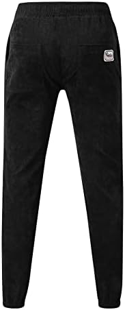 מכנסי זיעה של Sezcxlgg לגברים גברים נוחים מכנסיים של הרלן מסלול צבע אחיד מכנסי אימון שרוול עם כיס
