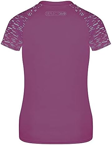 PROVIZ Revect360 חולצת טריקו ספורט נשים, שרוול קצר נושם מהורהר.