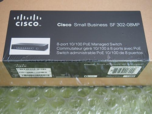 Cisco SF 302-08MP 8-Port 10/100 מתג POE מקסימום עם uplinks gigabit