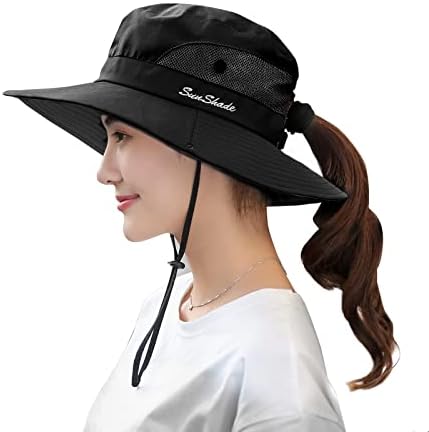 קוקו שמש כובע לנשים הגנה דיג כובע מתקפל רשת רחב שוליים 50+