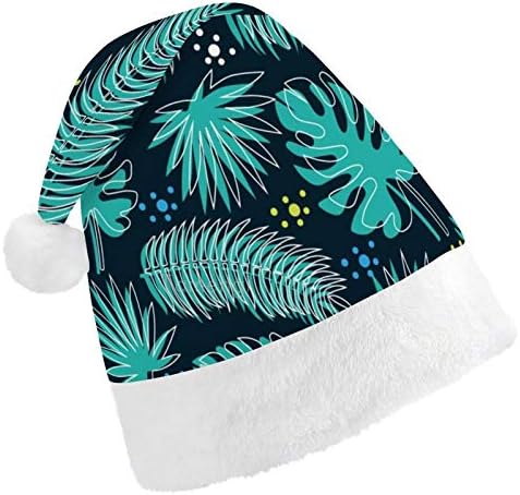 חג המולד סנטה כובע, צמחים טרופיים חג המולד חג כובע למבוגרים, יוניסקס נוחות חג המולד כובעי לשנה חדשה חגיגי תלבושות