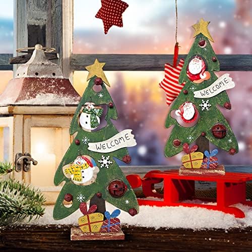 קישוט לחג המולד של XIOS 2022 קישוטים לחג המולד יצירתי רטרו קישוטי חג מולד עצי חג המולד צבעוניים תליוני פעמון חלולים