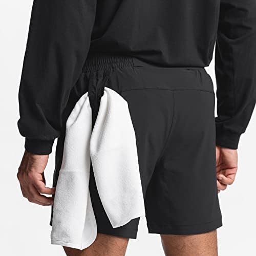 מכנסיים קצרים אתלטים של Ruiruilico עם לולאת מגבת 5 אינץ