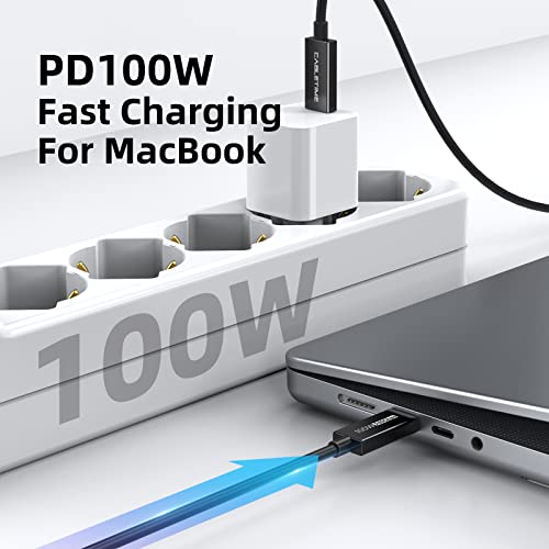 כבלים כבלים כבלים כבלים 40 ג'יגה -ביט לשנייה/100W/5A, כבל PD תואם ל- MacBook Pro חדש, ThinkPad Yoga,
