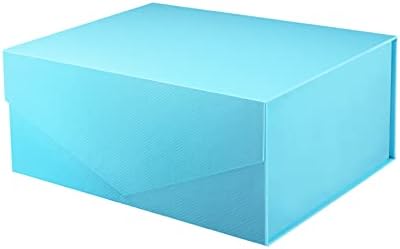 מארז קופסת מתנה ביתית 9 על 6.5 על 3.8 אינץ', קופסת שושבינה, קופסה מתקפלת מלבנית עם מכסה מגנטי לאריזת