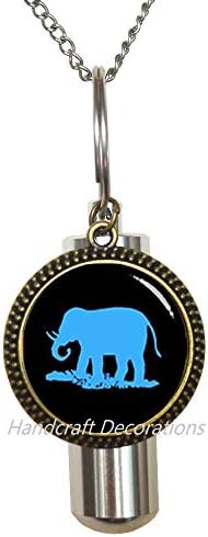 שיטוט ידני פיל שריפת פילים שרשרת כד-פיל-פיל אורן-זו תכשיטים-בעלי חיים שרשרת שרשרת-פיל-תכשיטים-פיל קסם.
