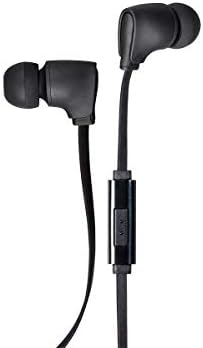 Monoprice Premium 3.5 ממ אוזניות אוזניות קוויות עם מיקרופון ו -10 ממ נהגים למכשירי אפל ואנדרואיד