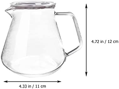 Besportble Borosilicate Glass Coace עם מכסה עם מכסה תה בטוח תה קומקום קומקום סיר תה לתה פורח