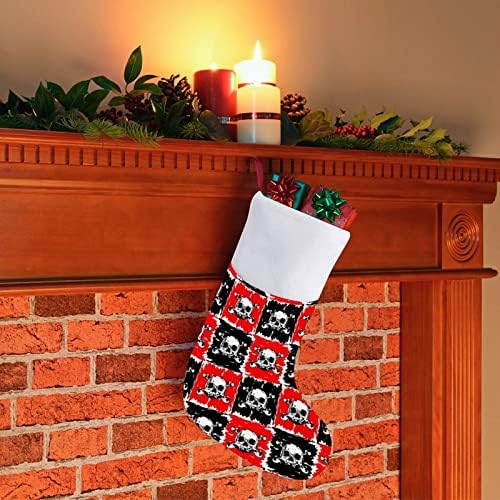 גולגולת גולגולת חג המולד תלויה גרבי גרביים לעץ עץ חג המולד תפאורה ביתית