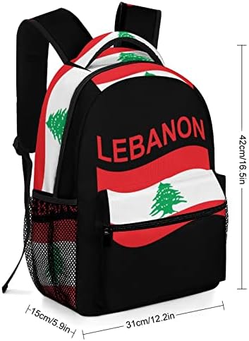 דגל של תרמילי נסיעות בלבנון תיק כתף אופנה שקית יום משקל קל לכיס לקניות עבודה בבית הספר