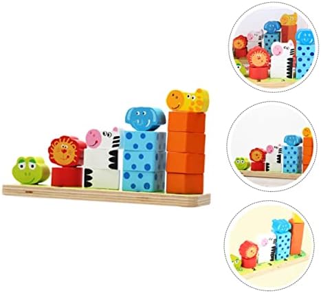 צעצועים 1 סט פעוט בלוקים חידות צבעוניות מחציות בעלי חיים יער איזון צעצועים ילדים