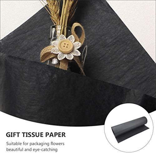 מתנות פרחים עמוספון שחור נייר נייר שחור נייר מחזור נייר הניתן למחזור ל DIY מלאכת אמנות עטיפת אריזה