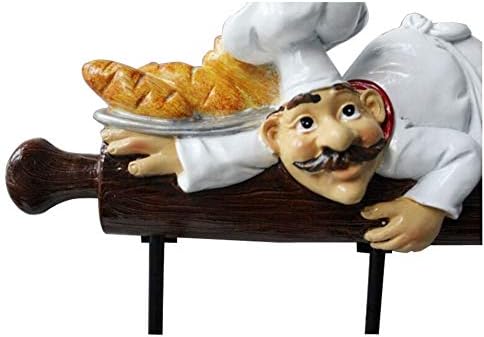 Realideas מאפייה חמודה שף דקורטיבי עם לחם קיר פסלון ווים מתלה קולב קולב למסעדת מטבח ביתית כפפות