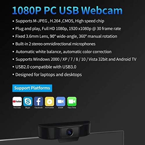 Jingjun C11 HD 1080P מצלמת רשת מובנית מיקרופון מצלמת אינטרנט חכמה מצלמת מחשב USB מקוון קורס מקוון
