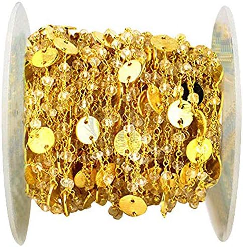 רגל אחת קריסטל יפה, חוט מצופה זהב 3-3.5 מ מ 24 קראט עטוף שרשרת מחרוזת מהודרת ברגל.