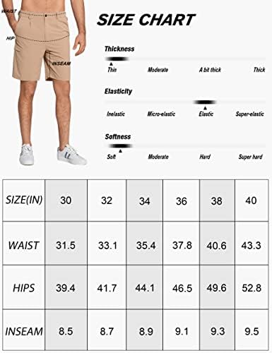 זוטי 8.5 גברים של גולף מכנסיים טיולים עד 50 + מקרית למתוח מהיר יבש קל משקל עבודת שמלת מכנסיים קצרים עם