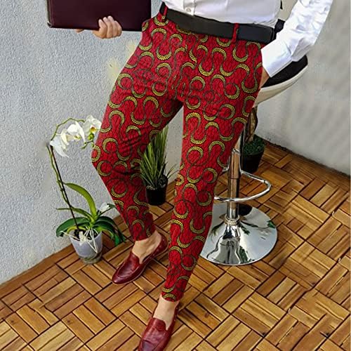 מכנסי Diyago Men מכנסיים רזים אופנה מכנסי חליפה מפוסקים מזדמנים מכנסיים משרדים מכנסיים מעצבים וינטג