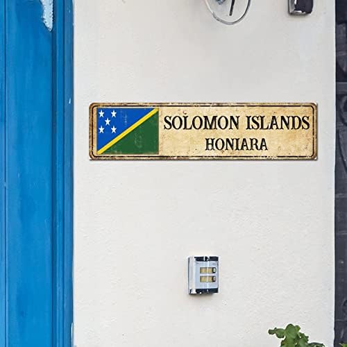 Madcolitote Vintage Solomon IslandShoniarasolomon איי איי רחוב מותאם אישית שלט כפרי כפרי מזכרת