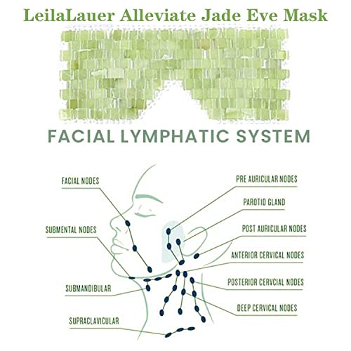 Leilalauer להקל על מסיכת עיניים ירקן, מסיכת עיניים של ג'ייד, מסכת טלאי עיניים, טבעי לשימוש