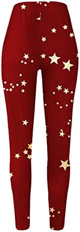 חותלות חג המולד של ZDDO לנשים רכות מוברשות חג המולד הדפס גרפי מכנסיים באורך קרסול מכנסי יוגה חורפית מתאימים לאתחול