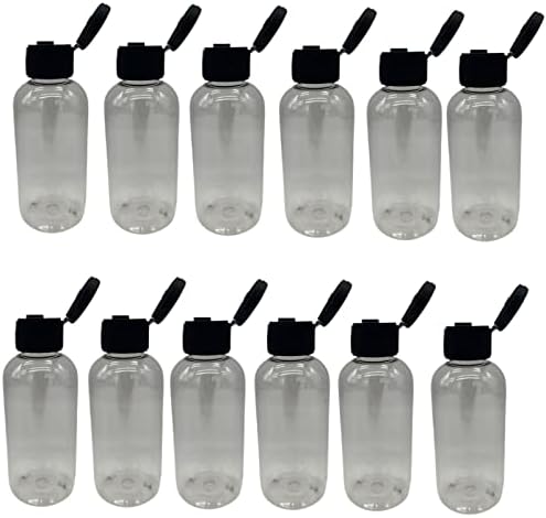 בקבוקי פלסטיק שקופים של בוסטון 4 אונקיות -12 אריזות בקבוק ריק למילוי חוזר-ללא שמנים אתריים -