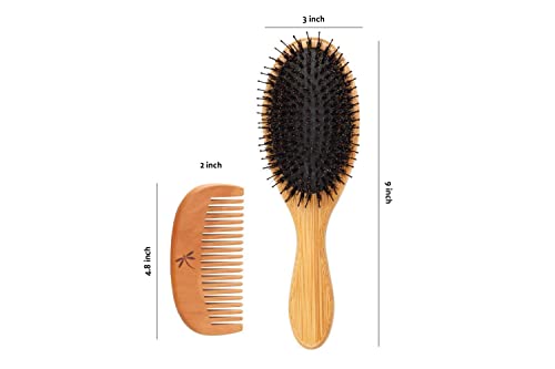בלולה הוסף נפח לסט השיער שלך. מברשת שיער של זיפת הזיפה המתנתקת לסט שיער עבה ומברשת עגולה של זיפים בגודל 2.4