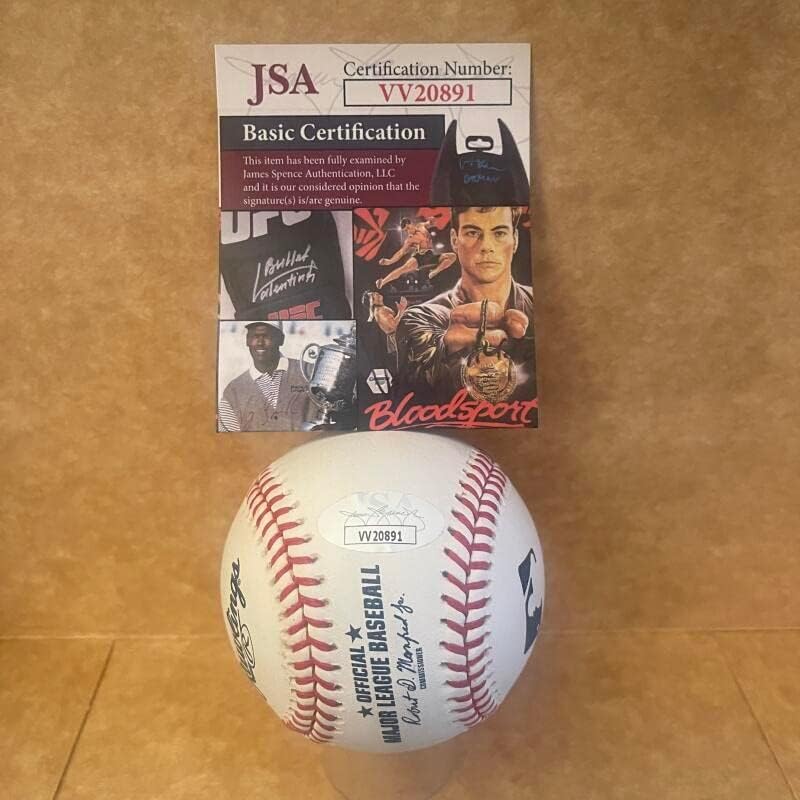 Dustin Pedroia Red Sox חתום על חתימה M.L. בייסבול JSA VV20891