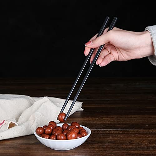 Amabeakz מקלות קוצץ לשימוש חוזר 1 כינוי מקלות אכילה יפניים סושי שחור אוכל מהיר אטריות קוצץ מקלות שולחן קוריאני