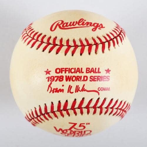 בואי קון חתם על בייסבול נציב MLB 1978 סדרת העולם - COA JSA - כדורי בייסבול חתימה
