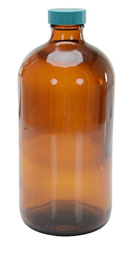 Vestil BTL-UVN-G-32 בקבוק זכוכית ענבר צרה בפה, 32 גרם, 8.625 גובה, 3.6875 רוחב
