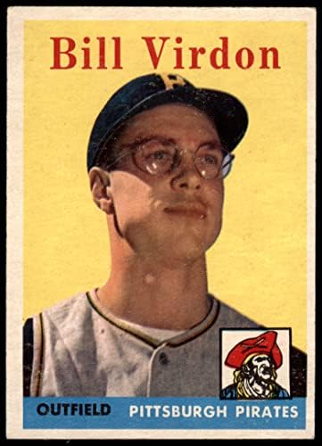 1958 Topps 198 ביל וירדון פיטסבורג פיראטים כרטיסי דיקן 5 - שודדי אקס