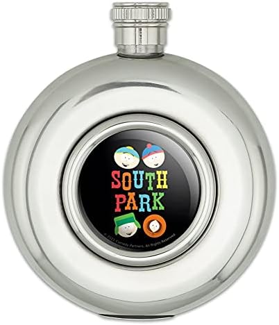 סאות ' פארק תווים לוגו עגול נירוסטה 5 עוז היפ לשתות בקבוק