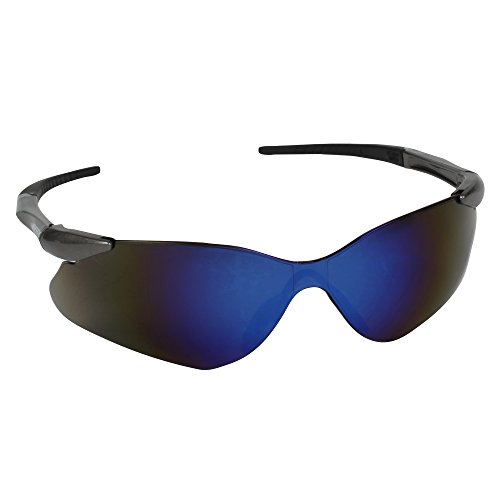 Kleenguard Nemesis vl משקפי בטיחות, עיצוב ספורטיבי ללא מסגרת, הגנה על UV, עמידה בשריטות, עדשת מראה כחולה